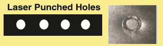 Laser punched hole