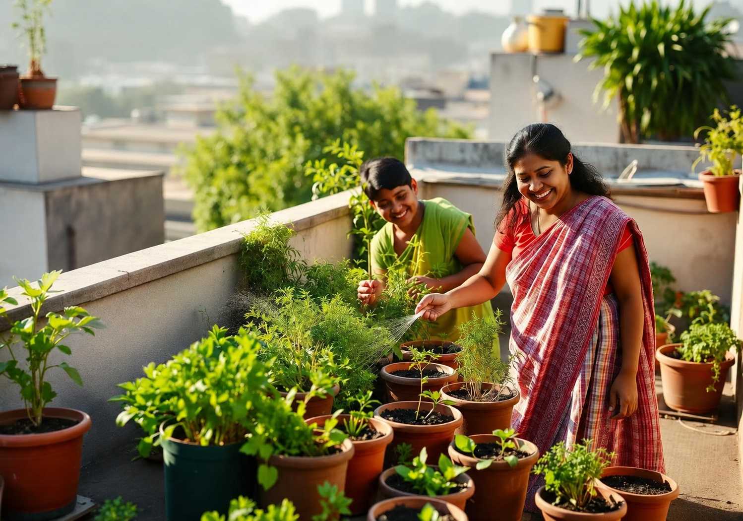 Family gardening