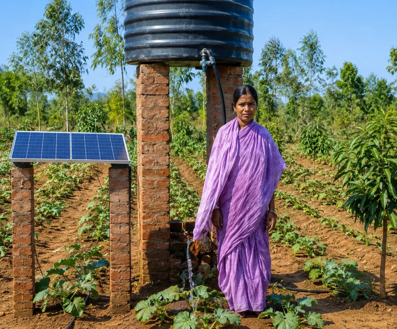 Solar pump installation