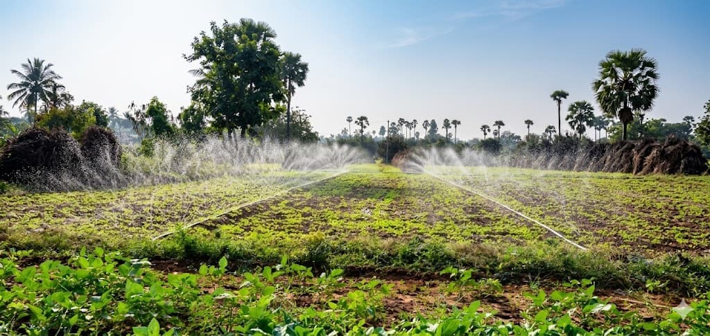Spray irrigation field